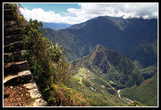 Вид сверху на Machu Picchu.