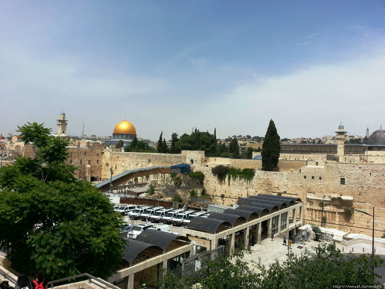 Вид на Храмовую гору и Стену плача Израиль
