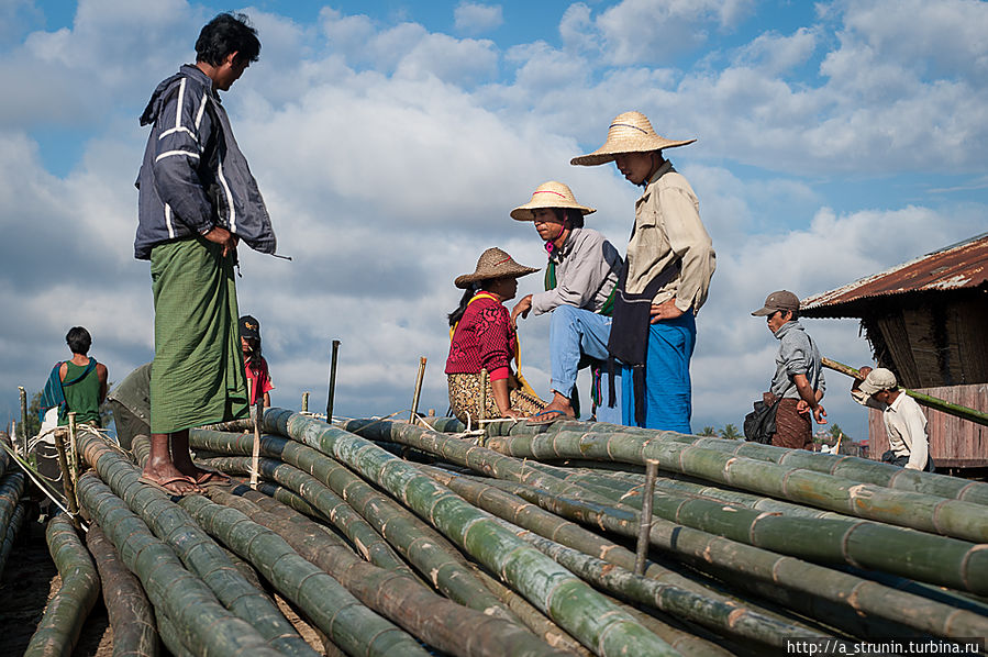 Рынок на воде Озеро Инле, Мьянма