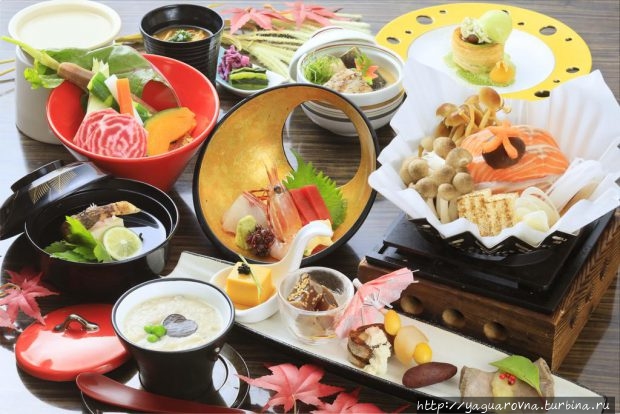 Фото из интернета. Набор блюд на ужине. Хаконэ, Япония