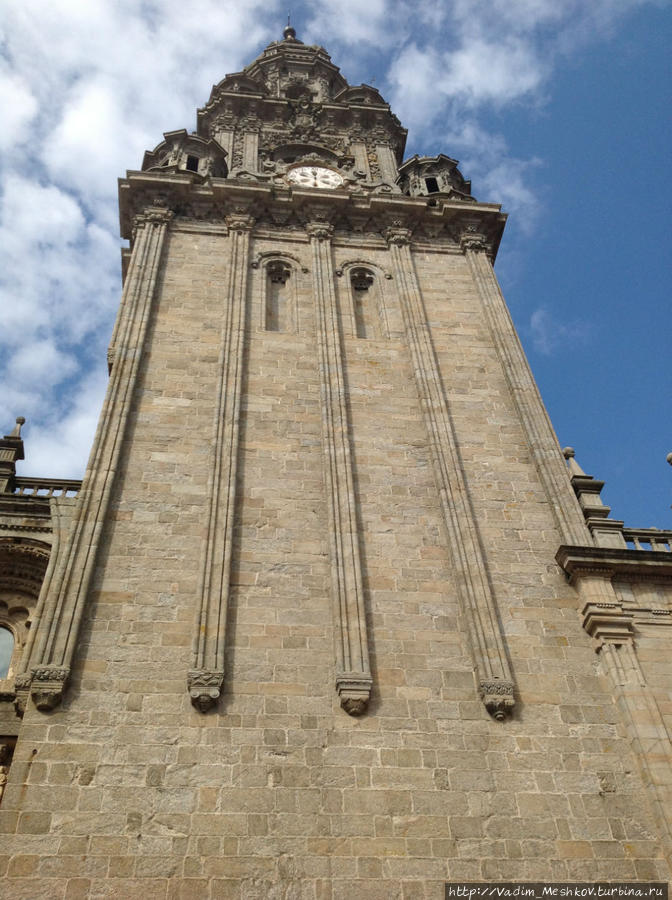 Колокольня Кафедрального Собора города Сантьяго де Компостела. Сантьяго-де-Компостела, Испания