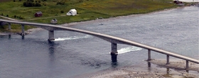 Мост Sørstraumen, Северная Норвегия.