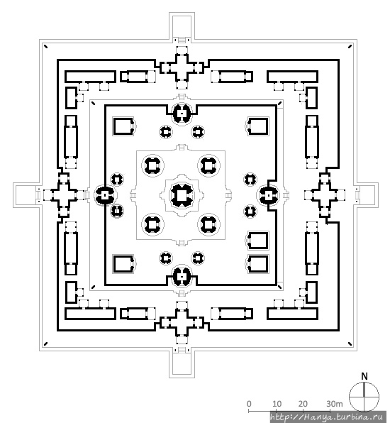 Храм Восточный Мебон. Схема. Фото из интернета Ангкор (столица государства кхмеров), Камбоджа
