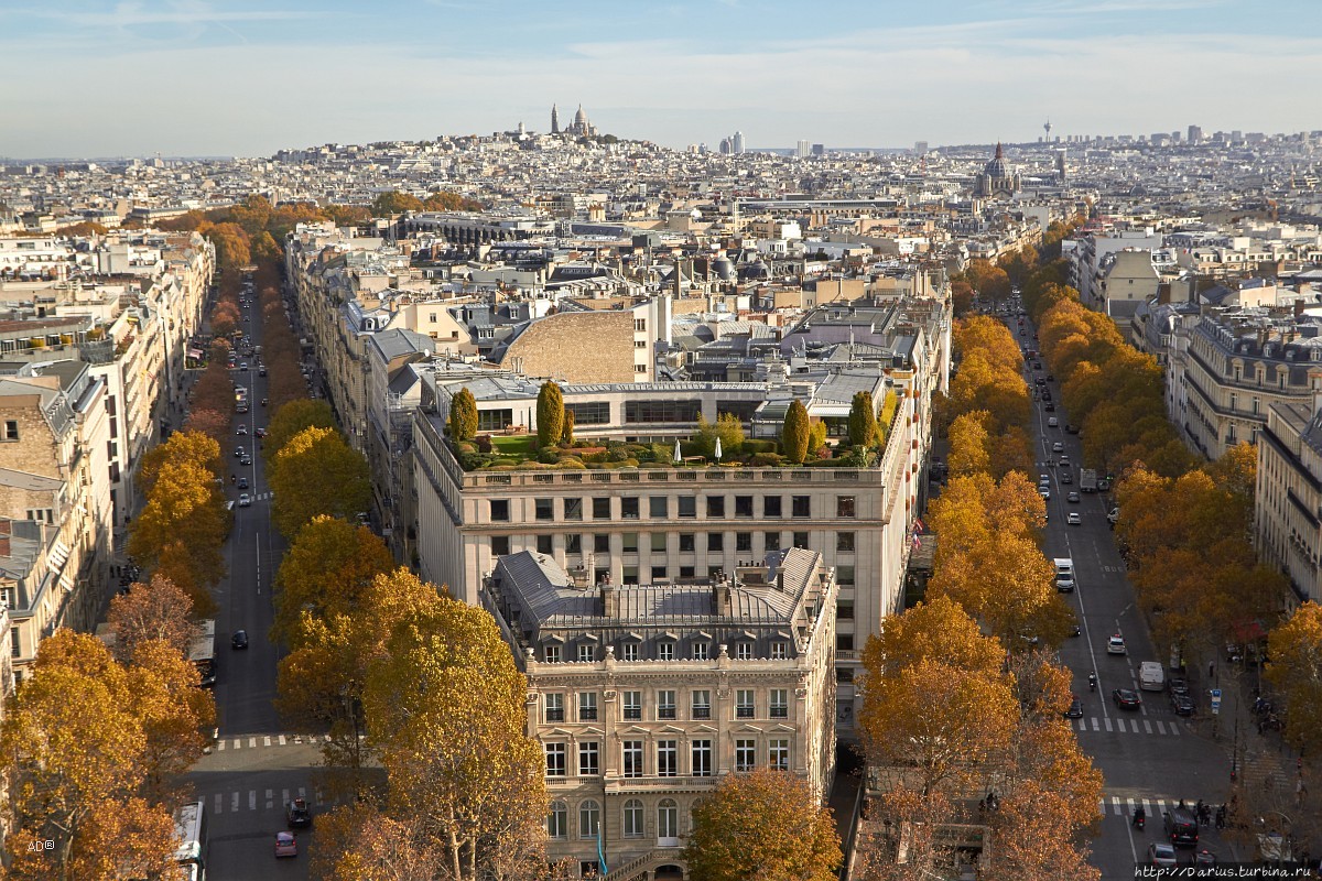 Париж 2018 — Виды с Триумфальной арки Париж, Франция
