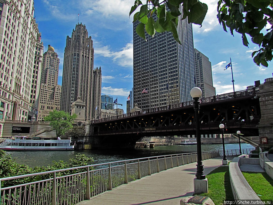 Прогулка вдоль реки в джунглях...бетонных. Chicago Riverwalk Чикаго, CША