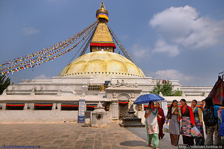 Вид ступы БОДНАТХ Катманду, Непал
