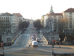 Вид от Колонны на мост и центр города