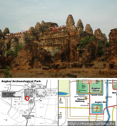 Схема храма Пном-Бакенг. Фото из интернета Ангкор (столица государства кхмеров), Камбоджа