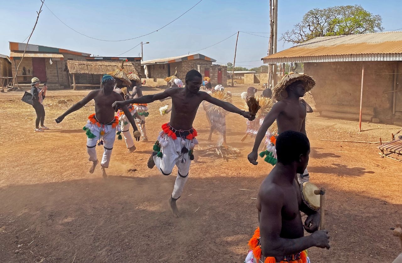 The dance of virgin girls of Sinufo tribe