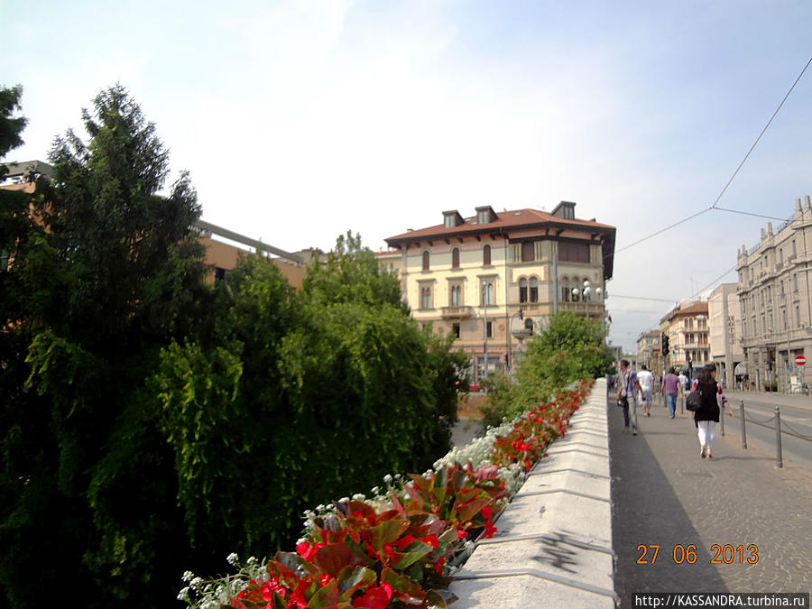 Падуя. Маршрут  в центр города Падуя, Италия