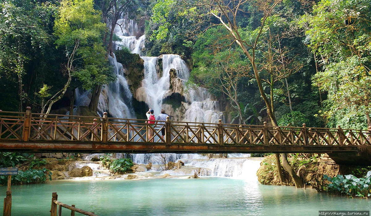 Водопад  Kuang Si. Фото и