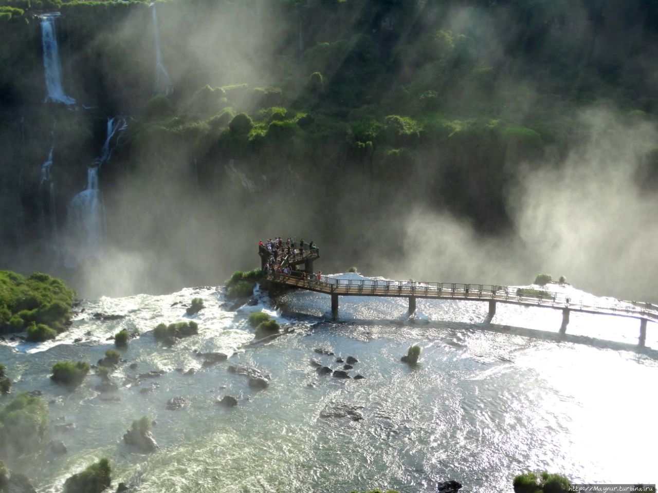 Бразильская сторона   водопада Игуасу Игуасу национальный парк (Бразилия), Бразилия