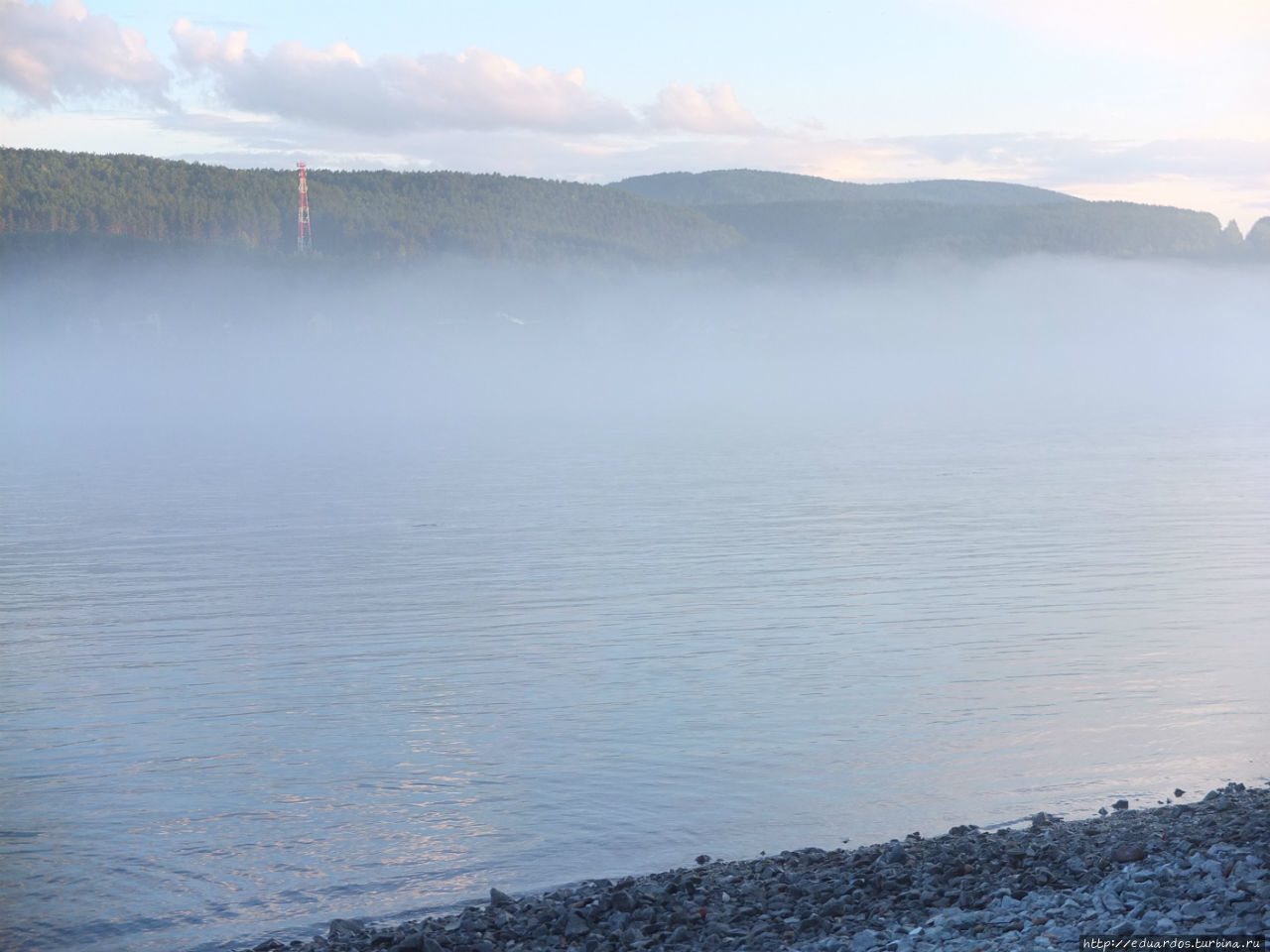 Туман над Енисеем Красноярск, Россия