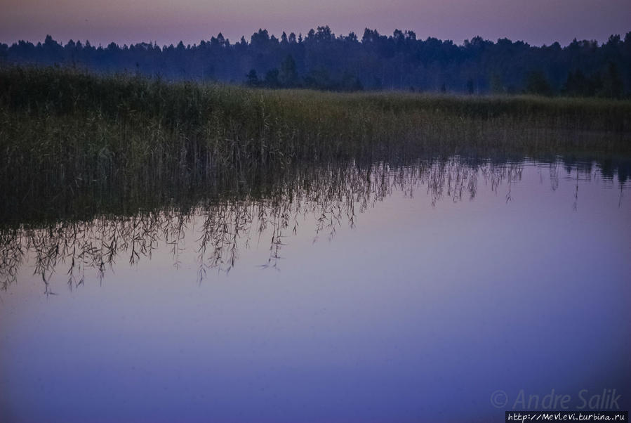 Осень. Озеро Каниера, рассвет, утро Кемери, Латвия