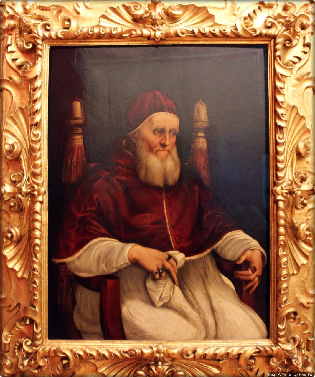 Рафаэль. Портрет Папы Юлия второго Флоренция, Италия