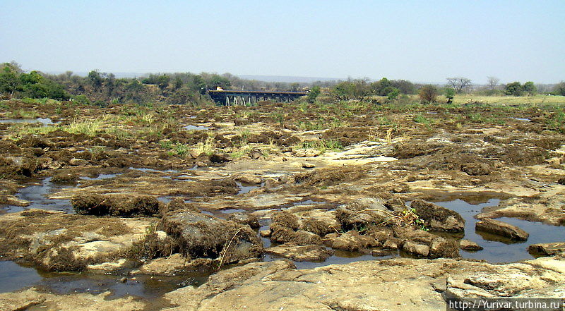 Водопад Виктория в августе и январе Ливингстон, Замбия