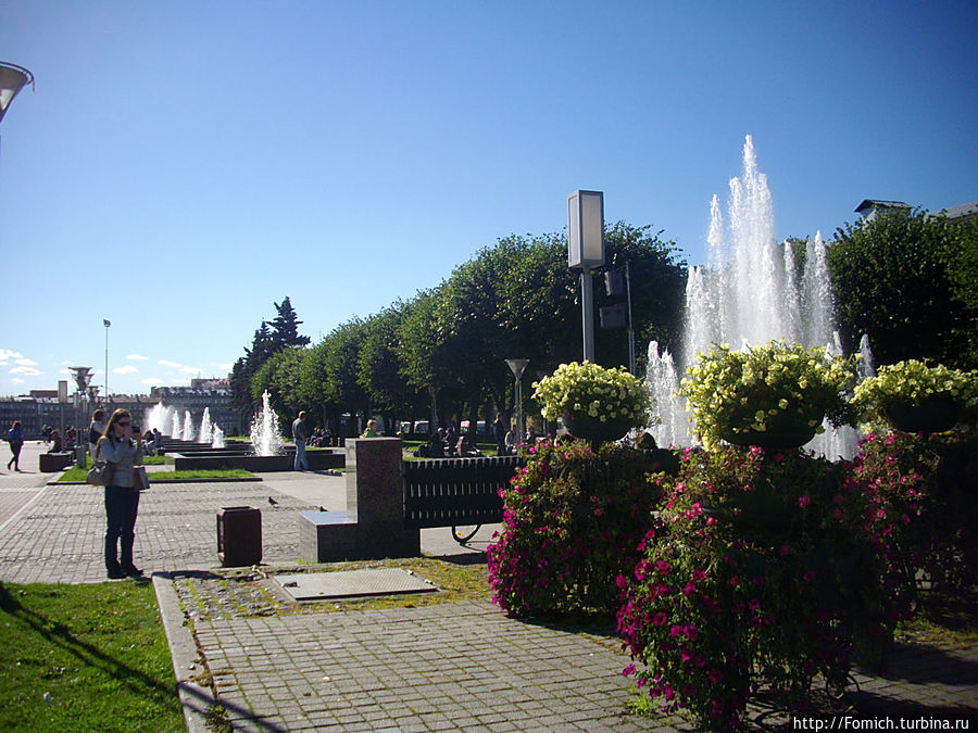 перспектива от здания Финляндского вокзала к реке Нева.