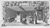 Герцог Август в библиотеке, литография 1650 г.