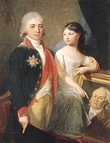 Иван Матвеевич Муравьев с дочерью Елизаветой и портретом отца