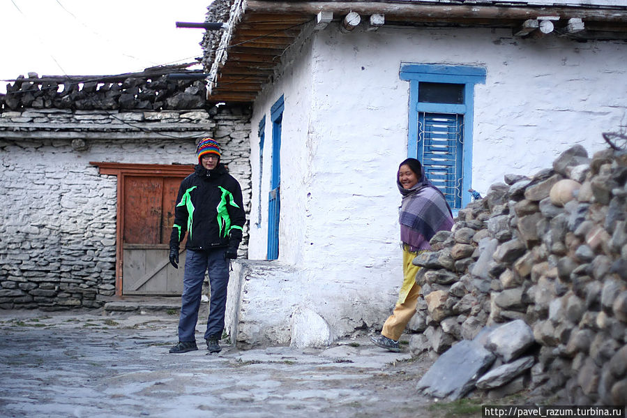 Сцена в непальской деревне Тукче Джомсом, Непал