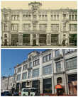 Вид здания до революции и сейчас