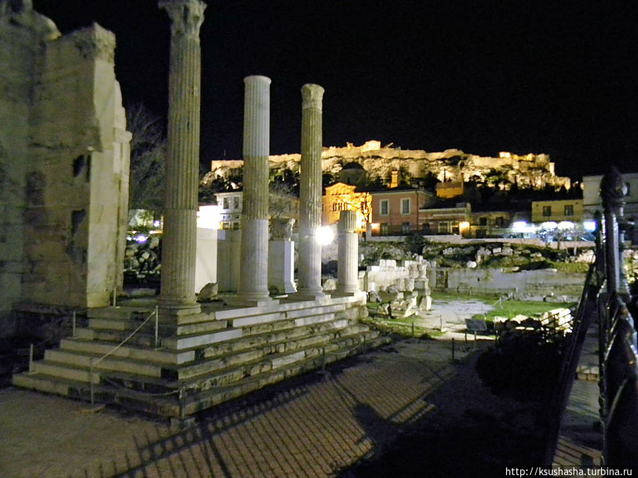 Афинские прогулки (ч.3) В неярком свете ночи Афины, Греция