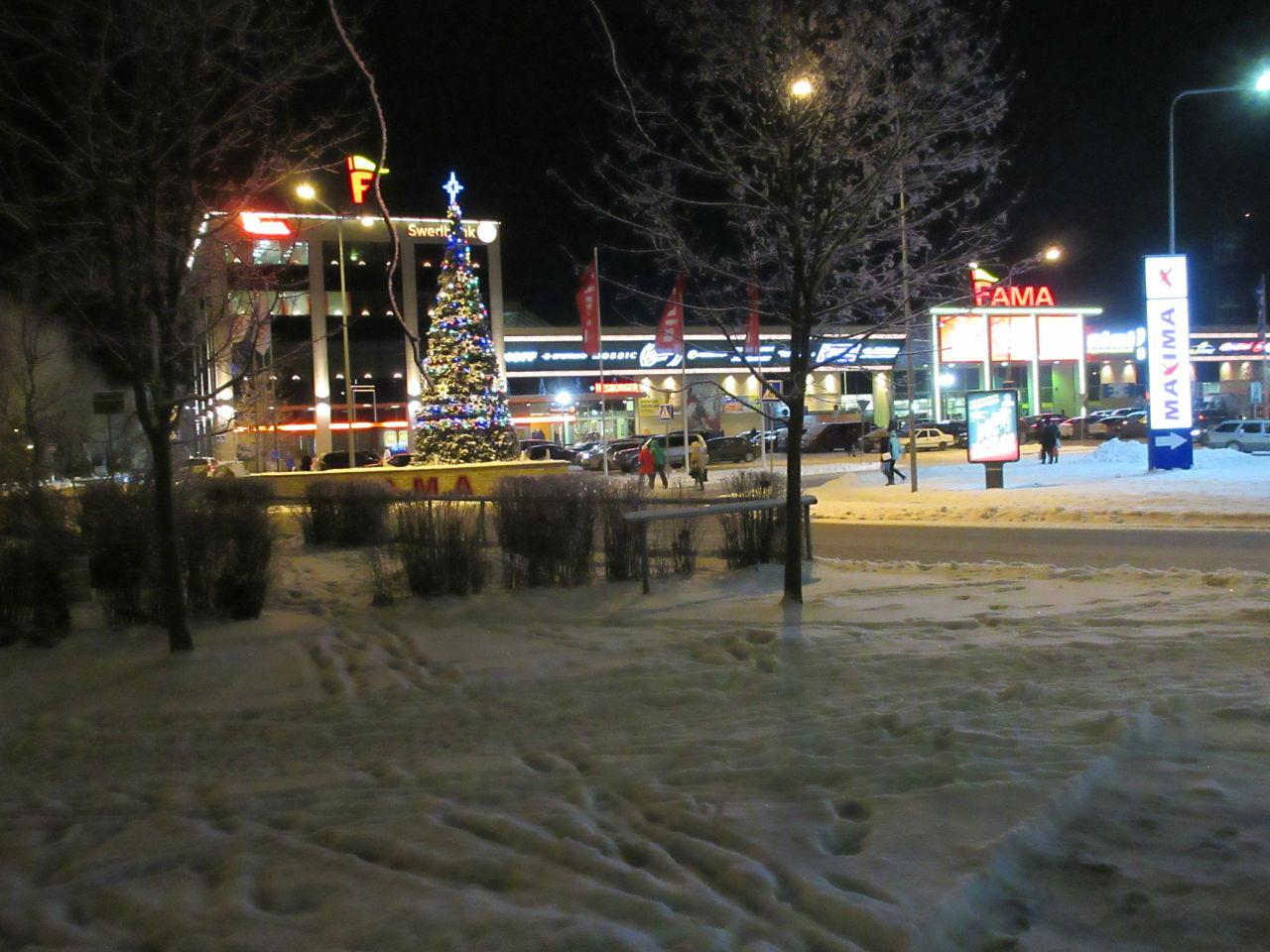 Нарва. Рождественская ночь на границе ЕС и РФ. Нарва, Эстония