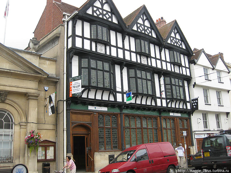 Тюдоровский стиль домов в Тюксбери Тьюксбери, Великобритания