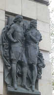 Фрагмент памятника — Петр 1 и Франц Лефорт