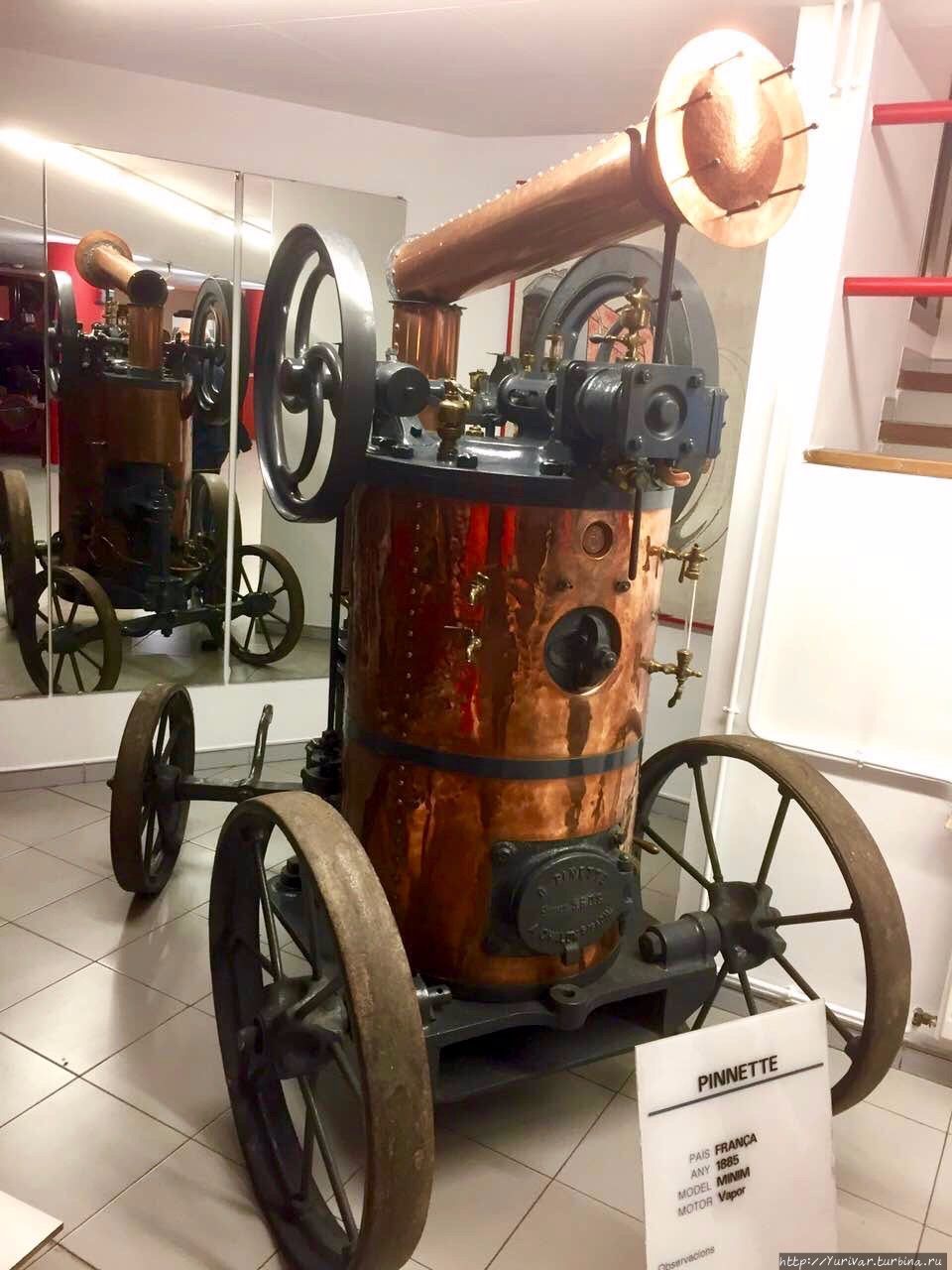 Самый старый экспонат музея — паровой двигатель Pinnette, 1885 г. Энкамп, Андорра