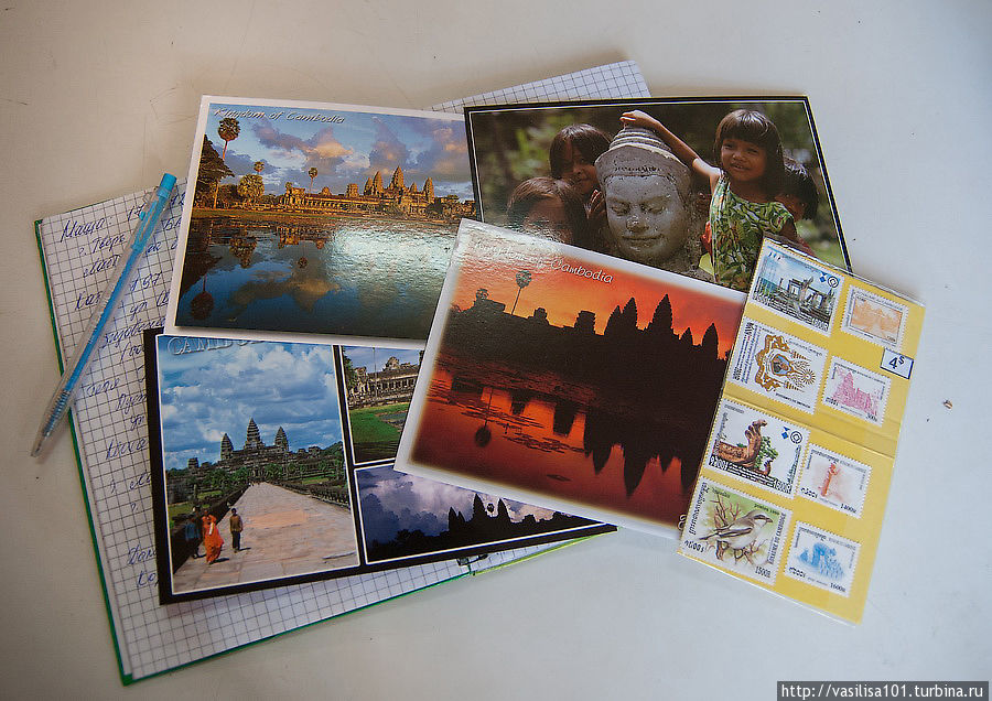 Можно отправить открытки домой Сиемреап, Камбоджа