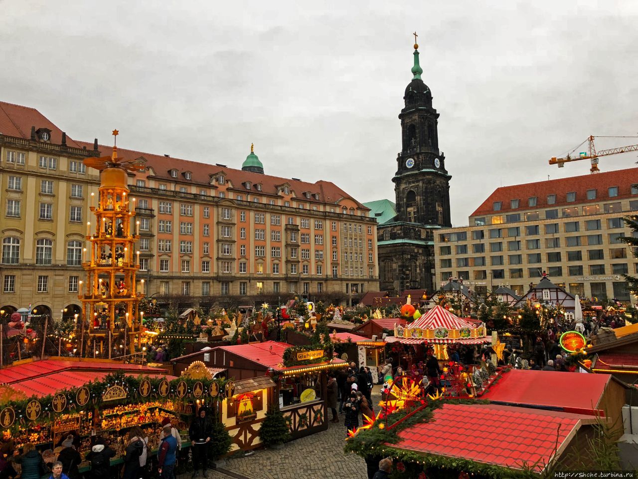 Старая рыночная площадь Дрезден, Германия