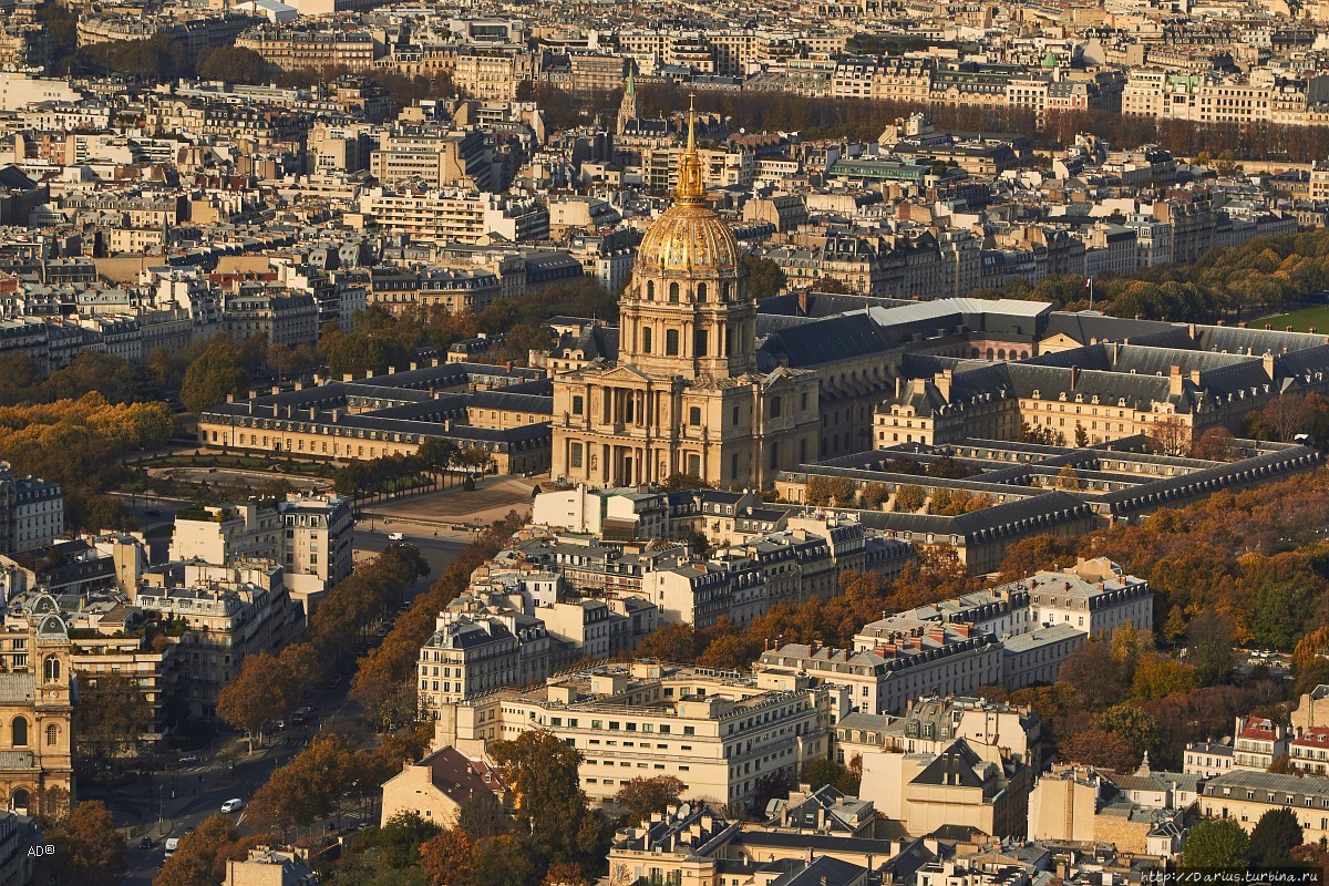 Париж 2018 — Виды с башни Монпарнас, Дом инвалидов и Пантеон Париж, Франция