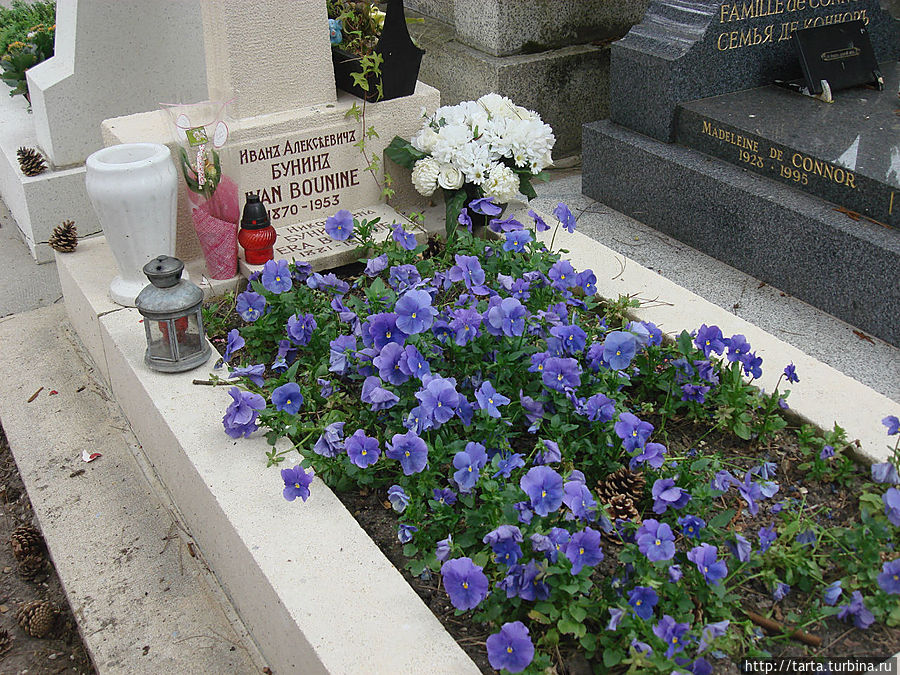 Цветы Ивану Бунину... Сен-Женевьев-де-Буа, Франция