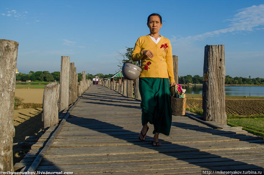 Мандалай. Старый тиковый мост Мандалай, Мьянма
