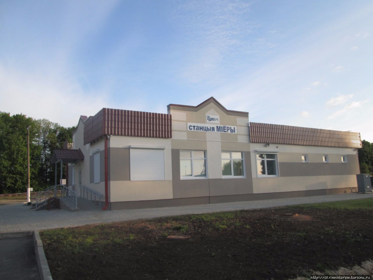 Прогулка по городу в 7 утра Миоры, Беларусь