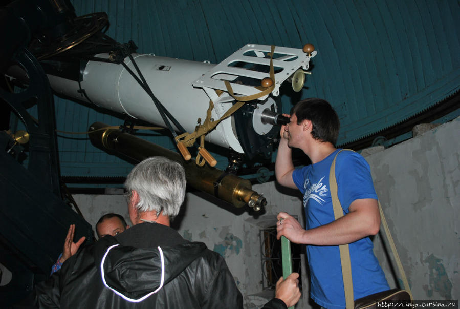 К сожалению, из-за облаков мы увидели в телескоп только одинокую звездочку. Татарстан, Россия