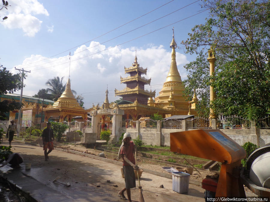 Тханлуин: прогулка по Kyaikalot Pagoda Road Янгон, Мьянма