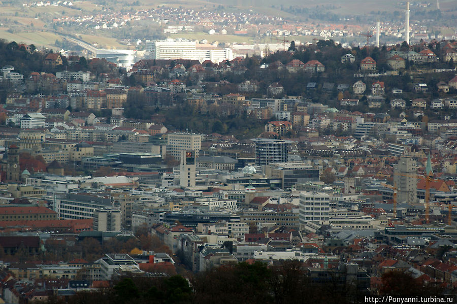 Панорама Штутгарта центр и западная часть Штутгарт, Германия
