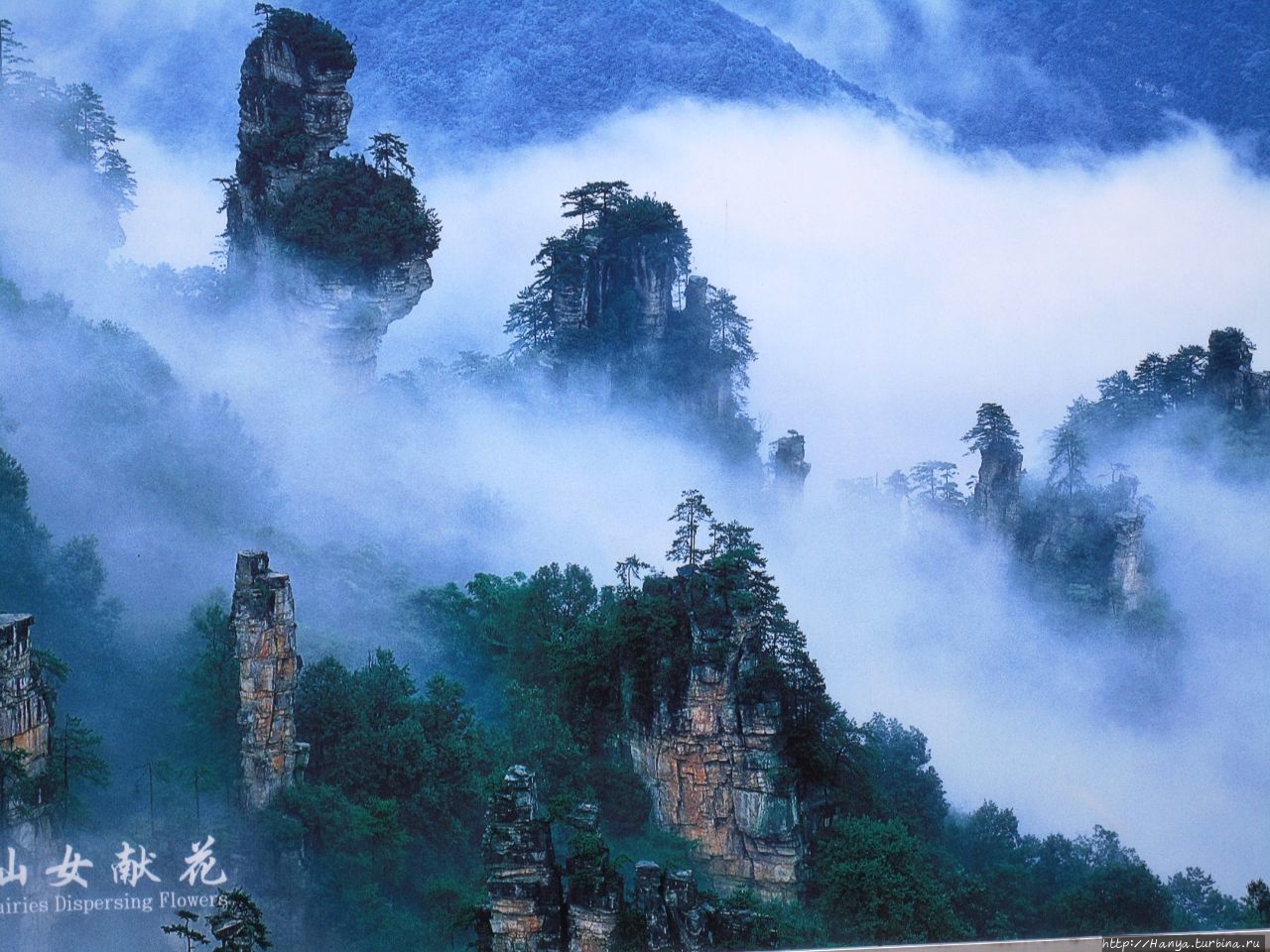 Фуникулер Tianzi Mountain Чжанцзяцзе Национальный Лесной Парк (Парк Аватар), Китай