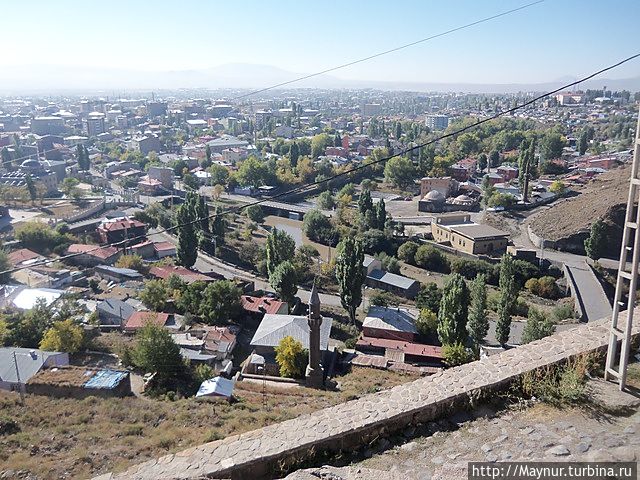 Вид с крепости на город Карс. Карс, Турция