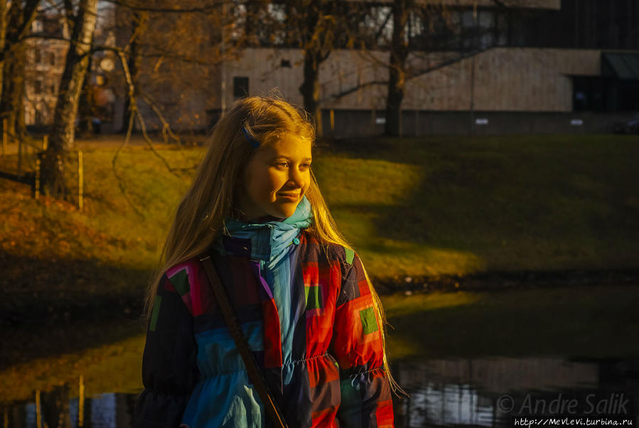 В ноябре в парке Кронвальда Рига, Латвия