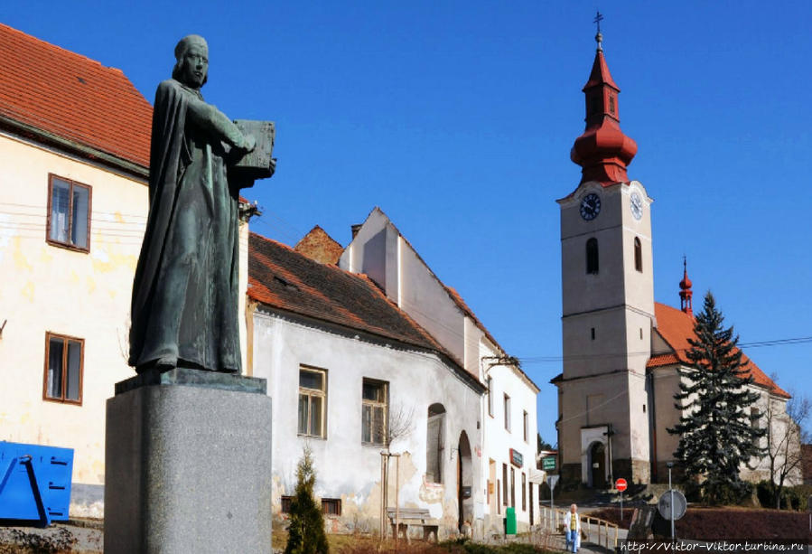 Памятник Яну Гусу на его родине в местечке Гусинец на юге Чехии Прага, Чехия