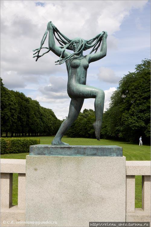 10. Озорная девица, самая весёлая скульптура парка. Осло, Норвегия
