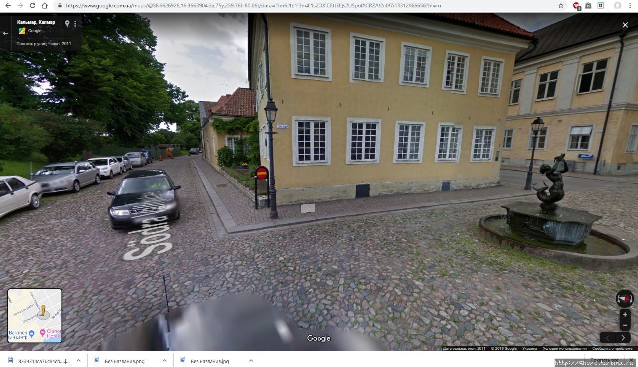 скрин карты Гугл Кальмар, Швеция