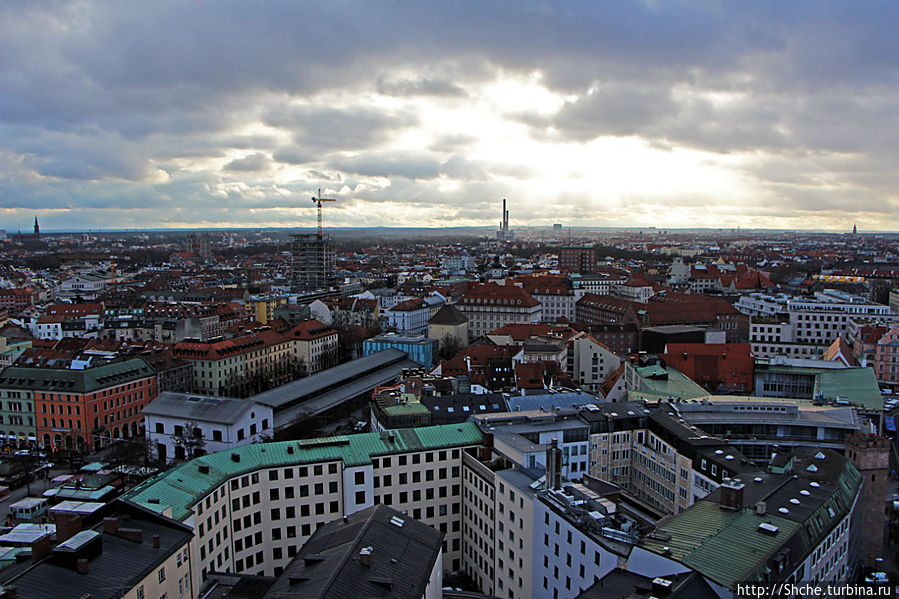 Лучшие виды на Мюнхен с башни церкви Святого Петра Мюнхен, Германия