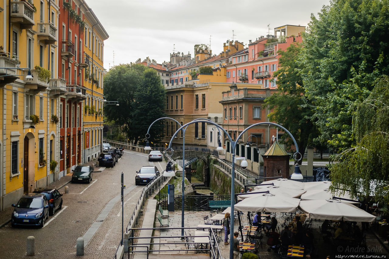 Вечерний Милан. Мегаполис Милан, Италия