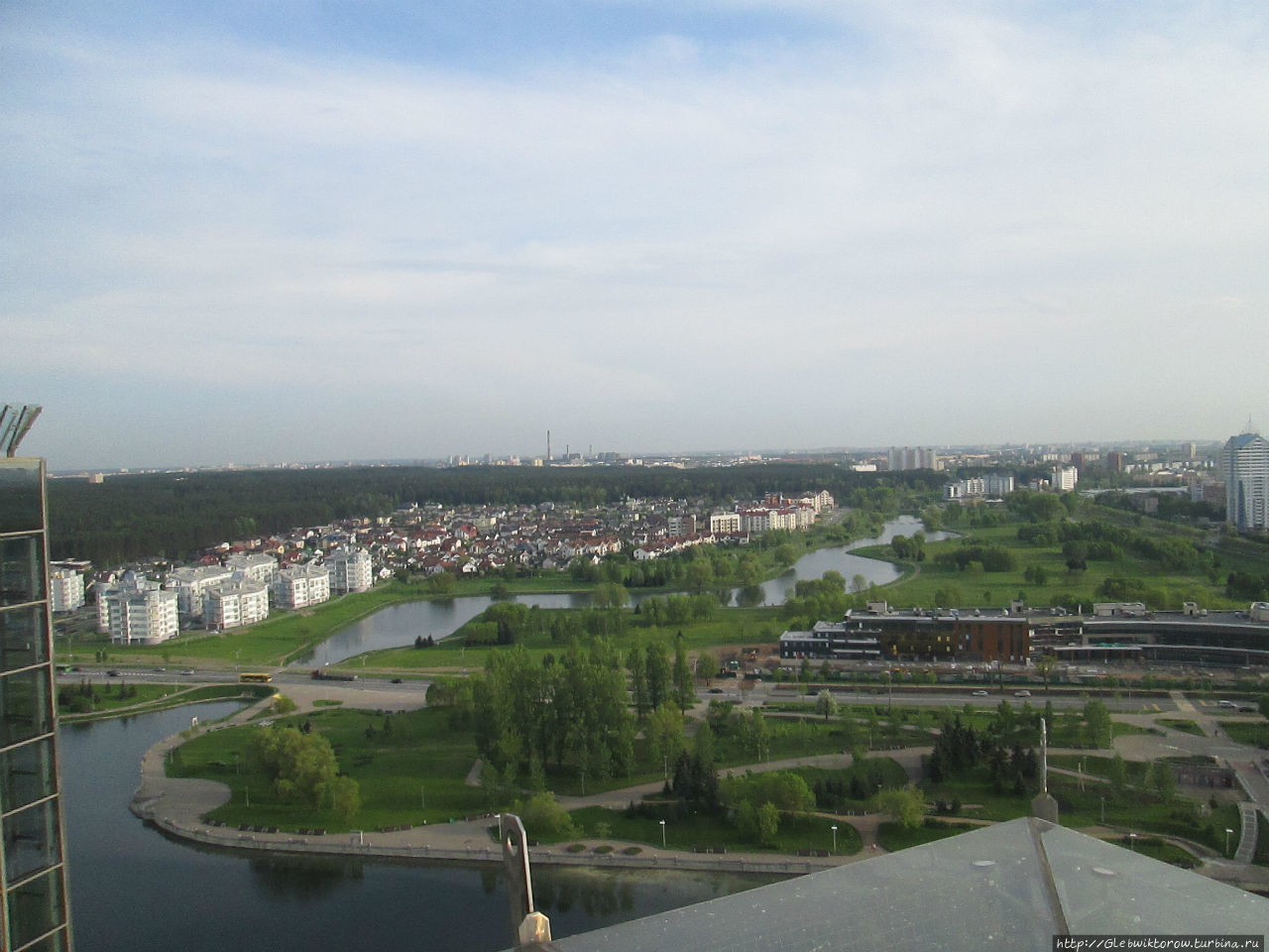 Панорама города со смотровой площадки Минск, Беларусь