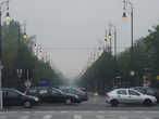 Проспект Андраши, окутанный туманом