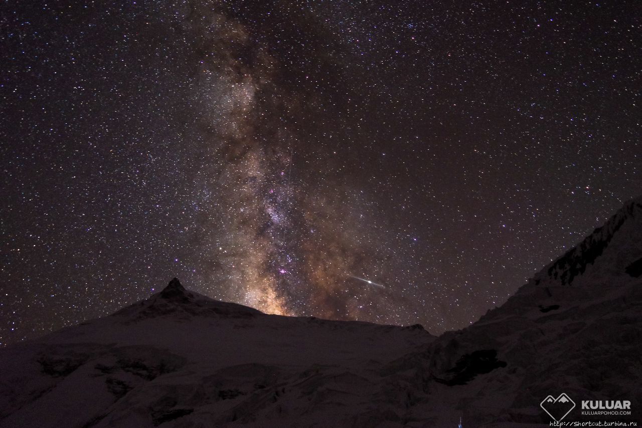 Млечный путь над Манаслу. Гора Манаслу (8163м), Непал